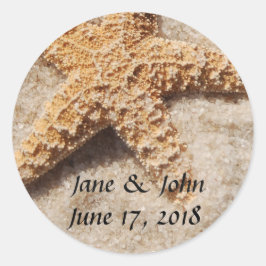 Pegatinas de Starfish de Boda de Playa