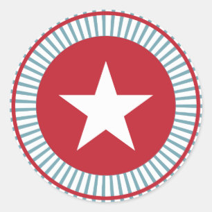 Pegatinas de Stars and Stripes Swirl 4 de julio