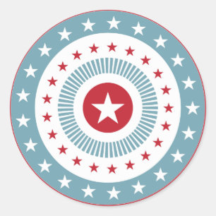 Pegatinas de Stars and Stripes Swirl 4 de julio