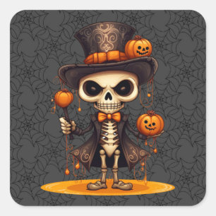 Pegatinas de Steampunk Skeleton