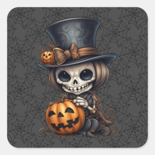 Pegatinas de Steampunk Skeleton