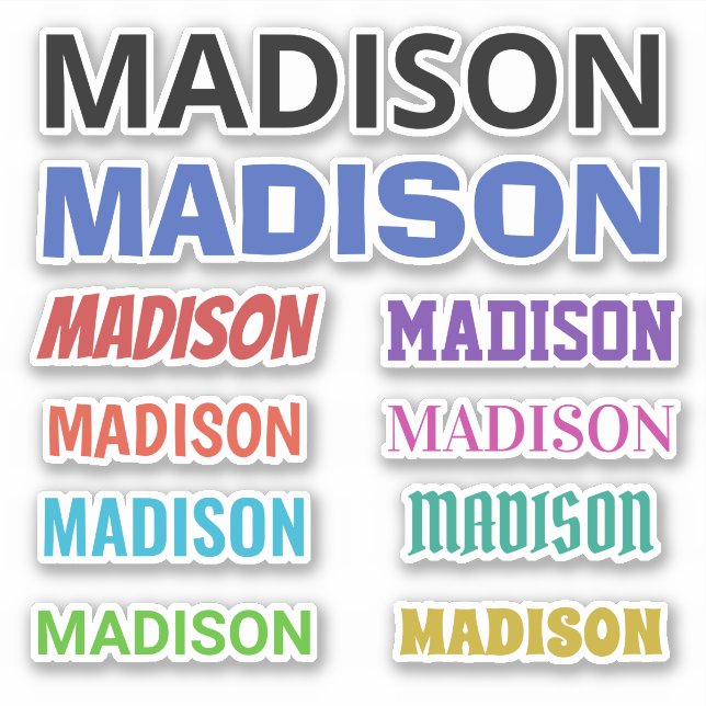 PEGATINAS DE SU NOMBRE (Anverso)