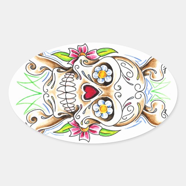 Pegatinas de Sugar Skull (Anverso)