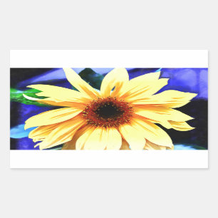 Pegatinas de Sunflower Rectangle