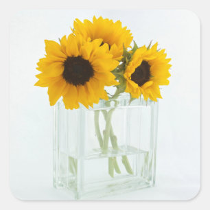 Pegatinas de Sunflowers en una Vase