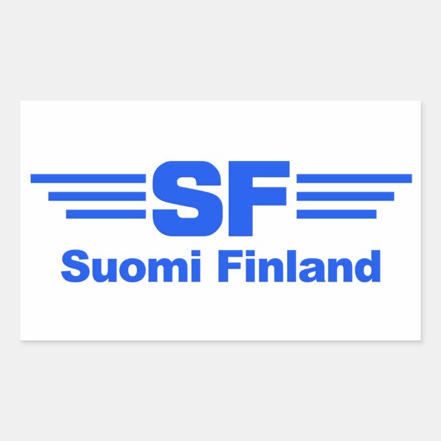 Pegatinas de Suomi Finlandia, personalizable (Anverso)