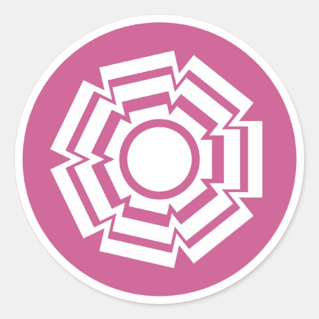 Pegatinas de surco floral, magenta (Anverso)