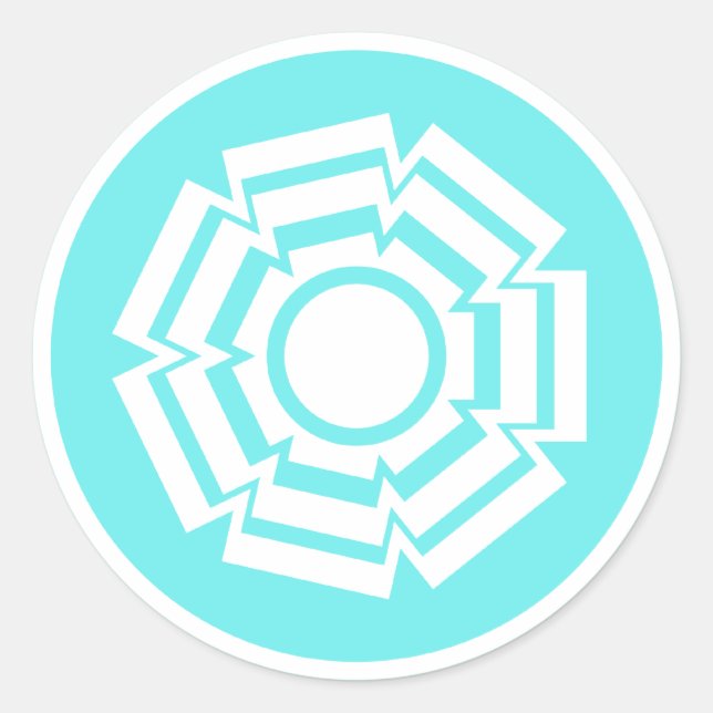 Pegatinas de surco floral, turquesa (Anverso)