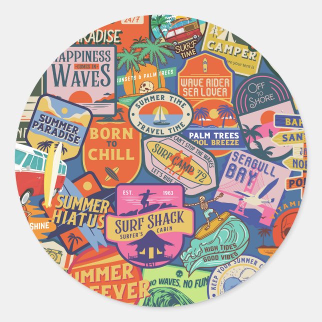 Pegatinas de surf (Anverso)