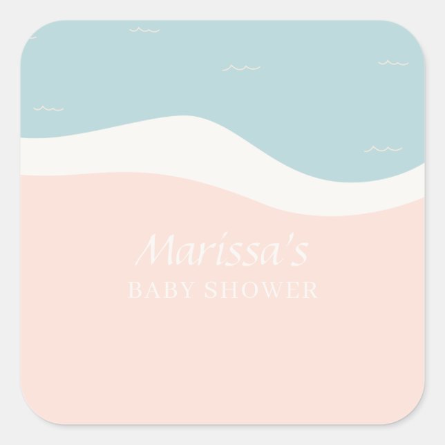 Pegatinas de Surfboard Beach Square (Anverso)