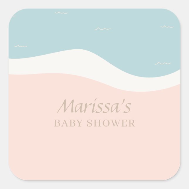 Pegatinas de Surfboard Beach Square (Anverso)