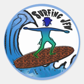 Pegatinas de Surfing Jew