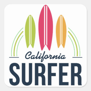 pegatinas de surfistas de ubicación de personaliza