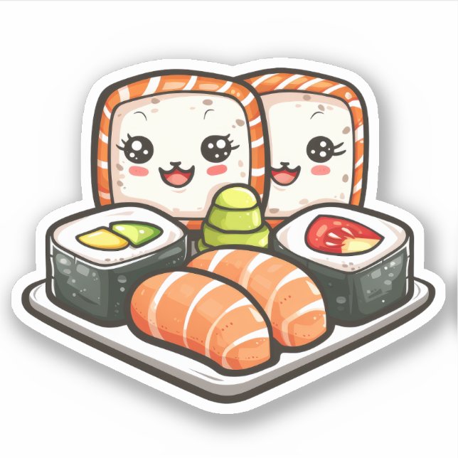 Pegatinas de sushi vinyl (Anverso)