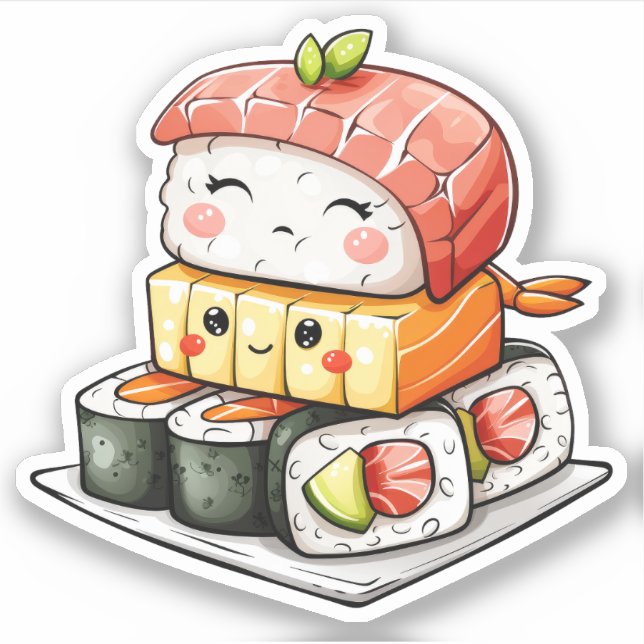 Pegatinas de sushi vinyl (Anverso)