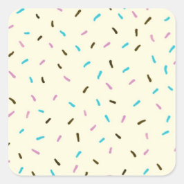 Pegatinas de Sweet Sprinkles Square (Crema de vain