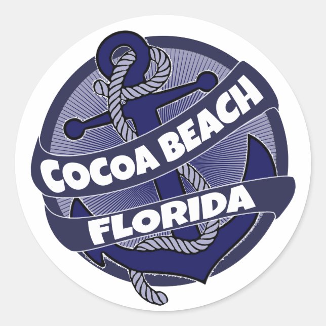 Pegatinas de swift ancla de Cocoa Beach Florida (Anverso)