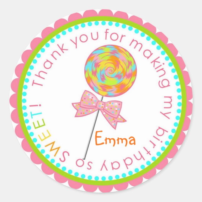 Pegatinas de Swirl Lollipop (Anverso)