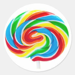 Pegatinas de Swirl Lollipop (en 7 formas)