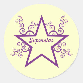 Pegatinas de Swirls Superstar, Morado