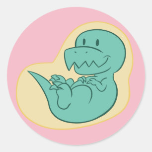 Pegatinas de T-Rex del bebé (rosa)