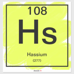 Pegatinas de tabla periódicos - Hassium