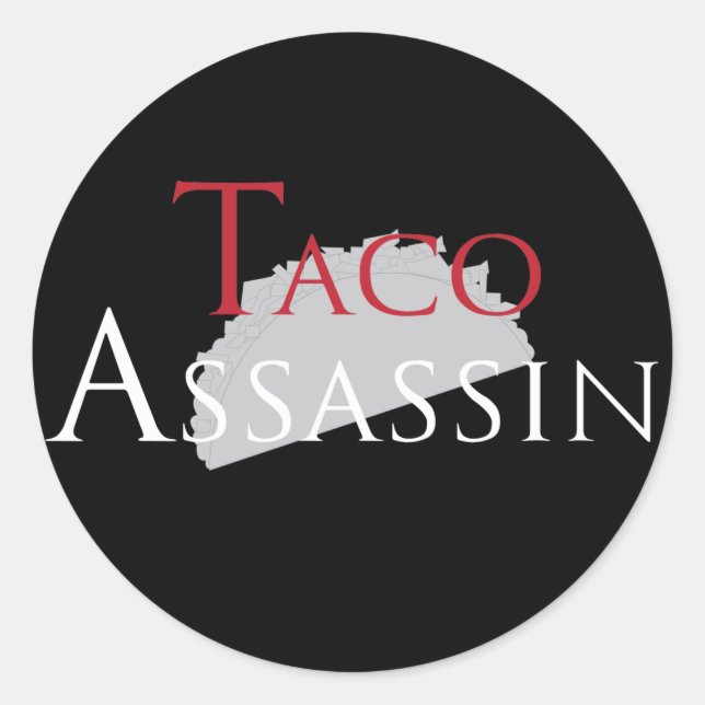 Pegatinas de Taco Assassin (Anverso)