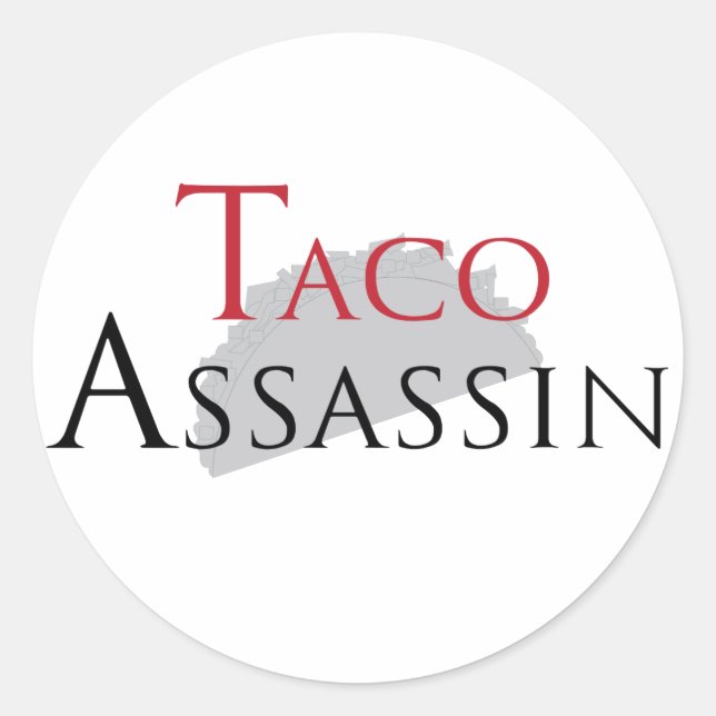Pegatinas de Taco Assassin (Anverso)
