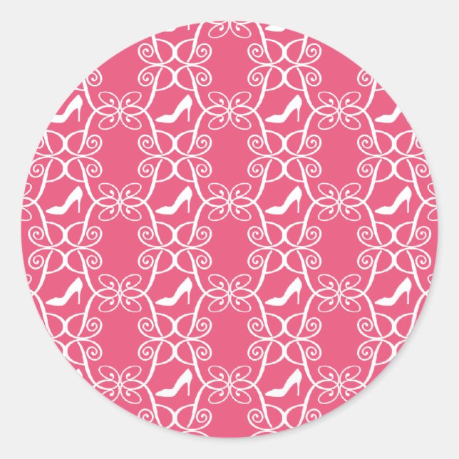 Pegatinas de tacón alto rosado (Anverso)