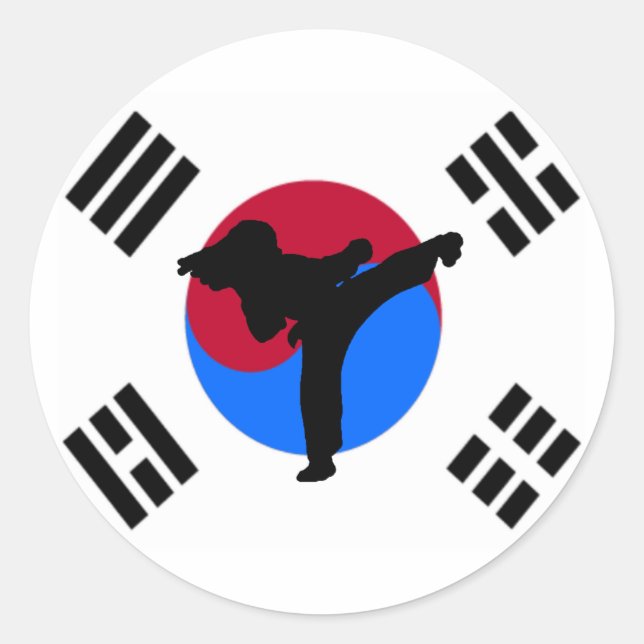 Pegatinas de Taekwondo Kicker (Anverso)