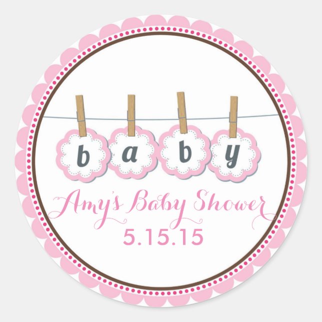 pegatinas de tela de Baby Shower (Anverso)