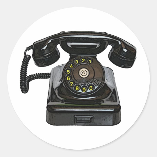 Pegatinas de telefonía de época (Anverso)