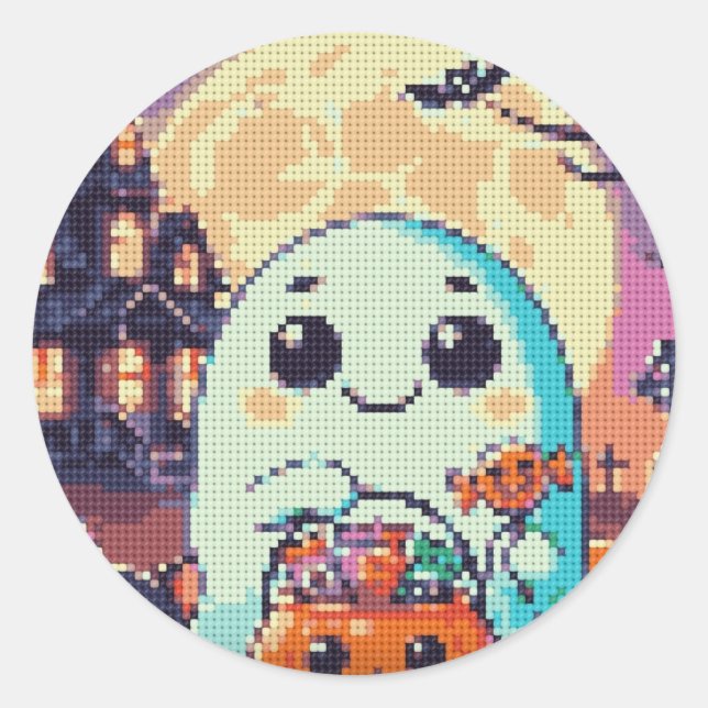 Pegatinas de tema de Halloween  (Anverso)