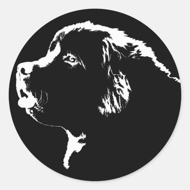 Pegatinas de Terranova Pegatinas de perros de Terr (Anverso)