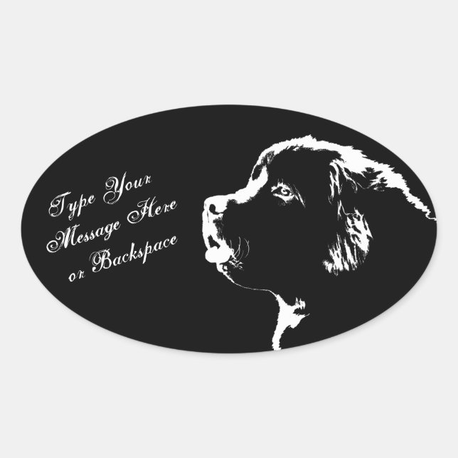 Pegatinas de Terranova Pegatinas de perros de Terr (Anverso)