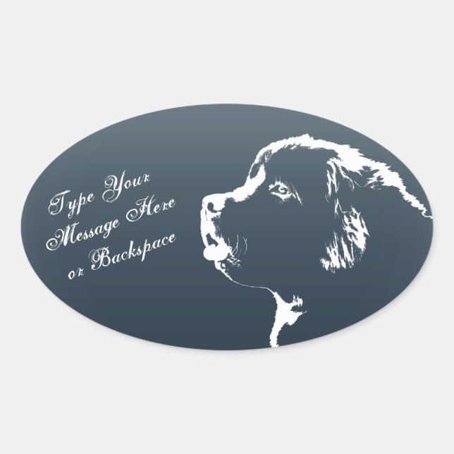 Pegatinas de Terranova Pegatinas de perros de Terr (Anverso)