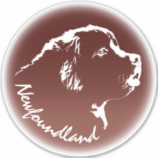 Pegatinas de Terranova Personalizado de cachorros 