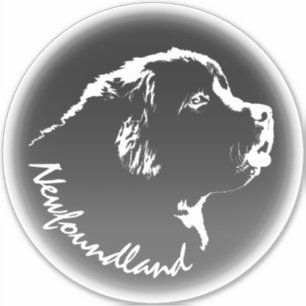 Pegatinas de Terranova Personalizado de cachorros 