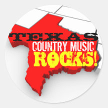 Pegatinas de Texas Country Music Rocks