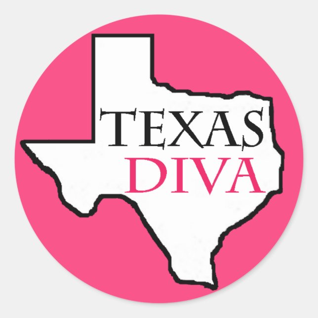 pegatinas de "Texas Diva" (Anverso)