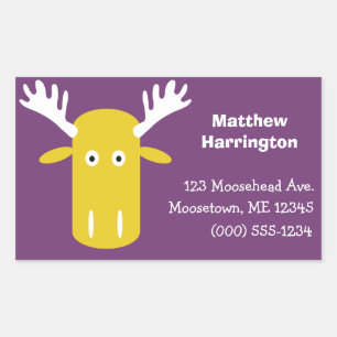 Pegatinas de texto de Moose Head Pop Art personali