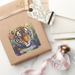 Pegatinas de texto de Personalizado de flores de t