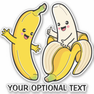 Pegatinas de texto de personalizados de plátanos d