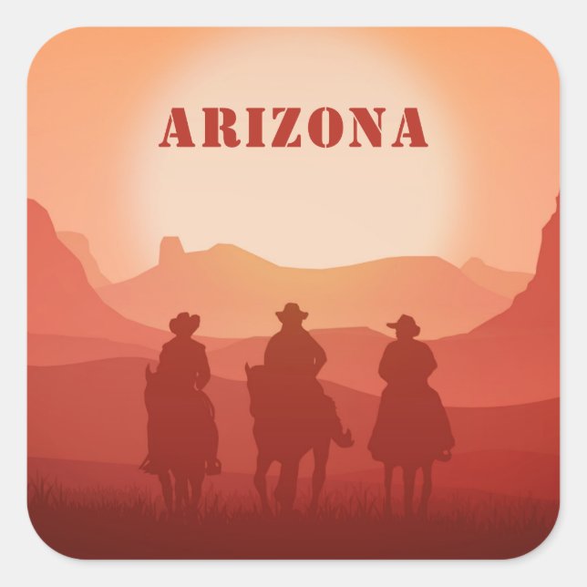 Pegatinas de texto del personalizado Arizona Sunse (Anverso)