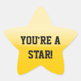 Pegatinas de texto Personalizado estrella dorada a