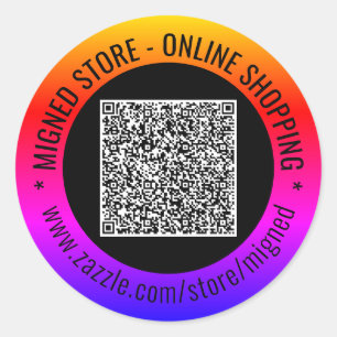 Pegatinas de texto Personalizado y código QR perso