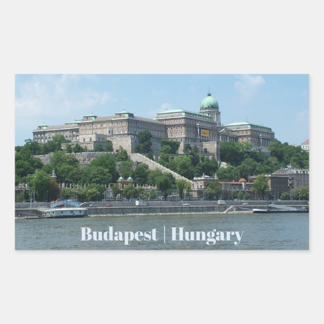 Pegatinas de texto personalizados de Budapest 1 (Anverso)