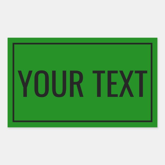 Pegatinas de texto personalizados para negocios o  (Anverso)