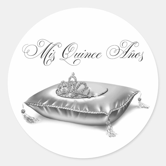 Pegatinas de Tiara Princesa Quinceañera (Anverso)