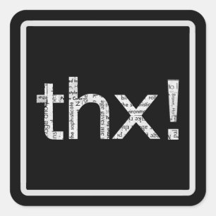 Pegatinas de tipografía "THX" impresos por periódi
